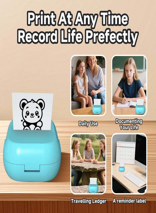 Runhike 10 Rolls Sticker Maker Refill Compatible with Hello Blink,2.2 X 0.98 Inch,White Adhesive Stickers Compatible with Hello Blink,Thermal Paper for Most Kids Instant Camera - Image 4